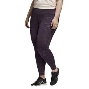 Adidas Leggings Size 2X Believe This Glam On Long Tights Noble Purple‎ High Rise
